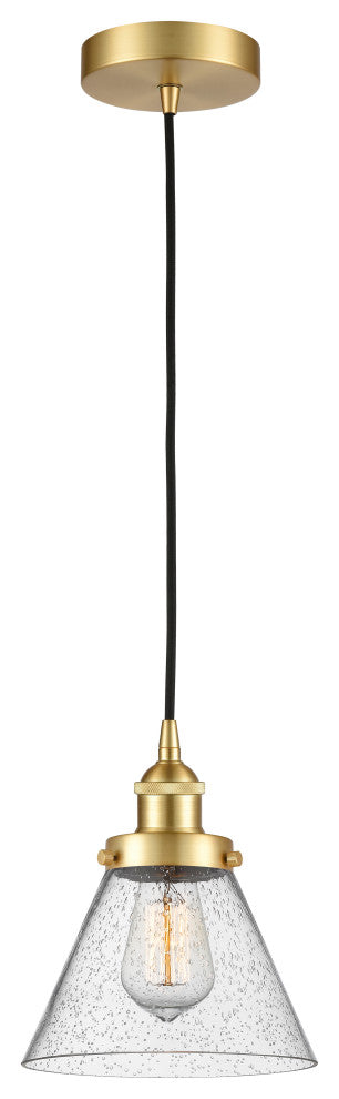 INNOVATIONS LIGHTING 616-1PH-SG-G44-LED Large Cone 1 Light 10 inch Mini Pendant