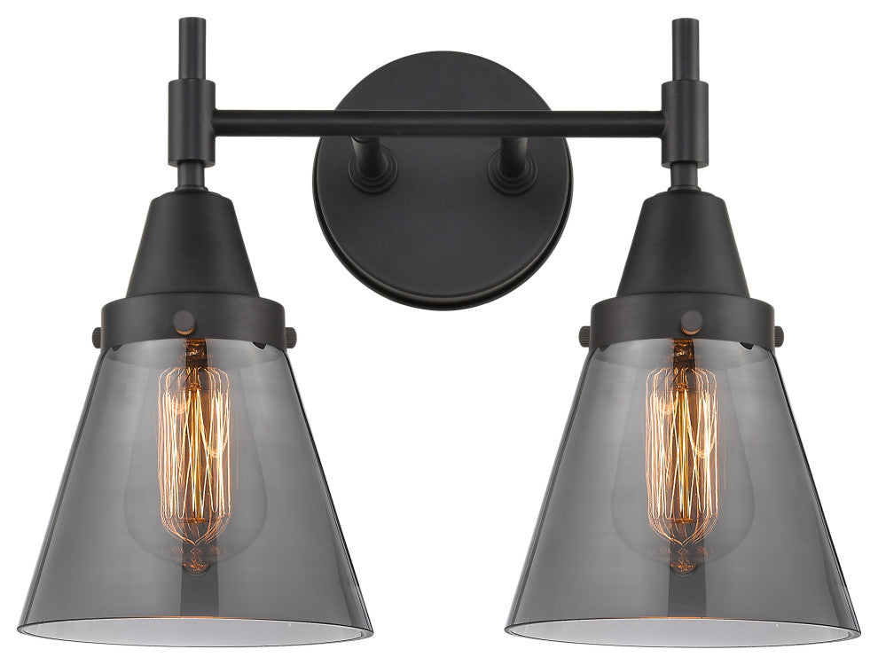 INNOVATIONS LIGHTING 447-2W-BK-G63-LED Caden 2 Light 17 inch Bath Vanity Light