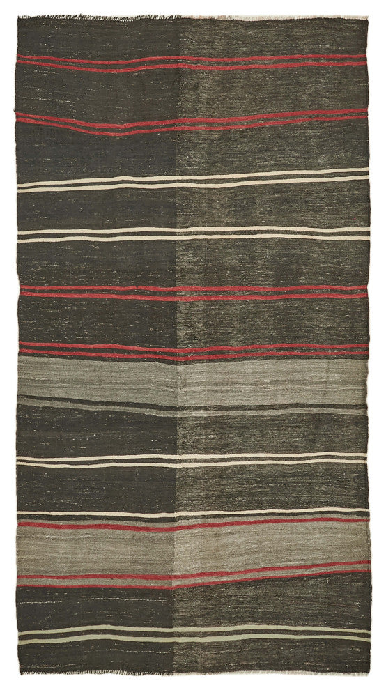 Rug N Carpet - Handmade Oriental 6' 3'' x 11' 1'' Vintage Goat Hair Kilim Rug