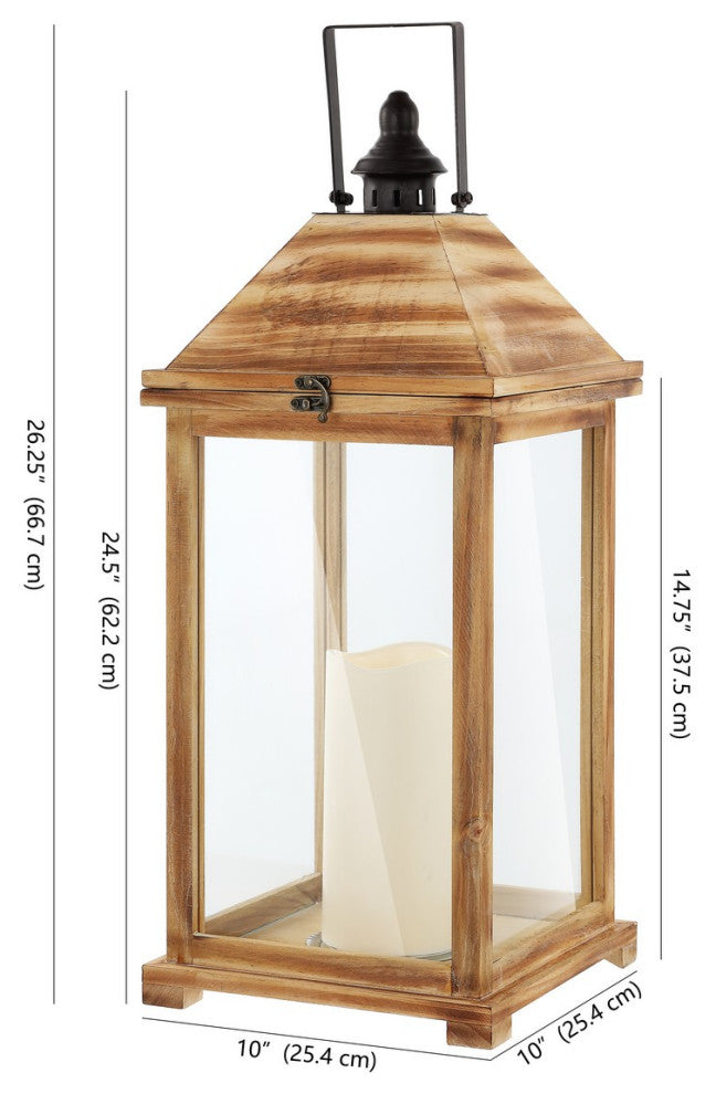 Safavieh Elida Outdoor Lantern Brown