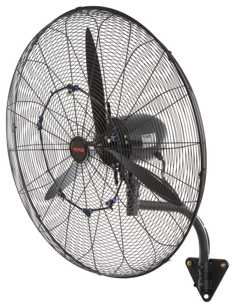 VEVOR Industrial Wall Mount Fan Oscillating Metal Fan 3 Speed, 30"œ Waterproof
