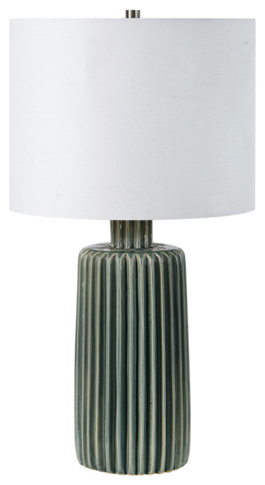 Roza ceramic olive green table lamp