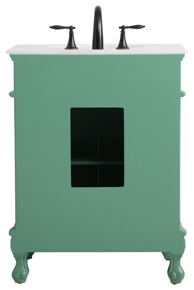 Bathroom Vanity, Vintage Mint, 27", Single Sink