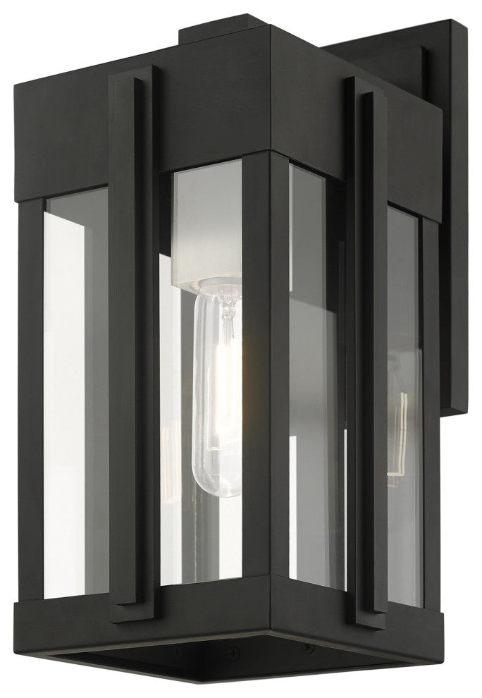 Black Art Deco, Sophisticated Outdoor Wall Lantern