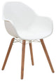 22.8" X 24" X 34" 4 Pcs White Polypropylene Dining Chair