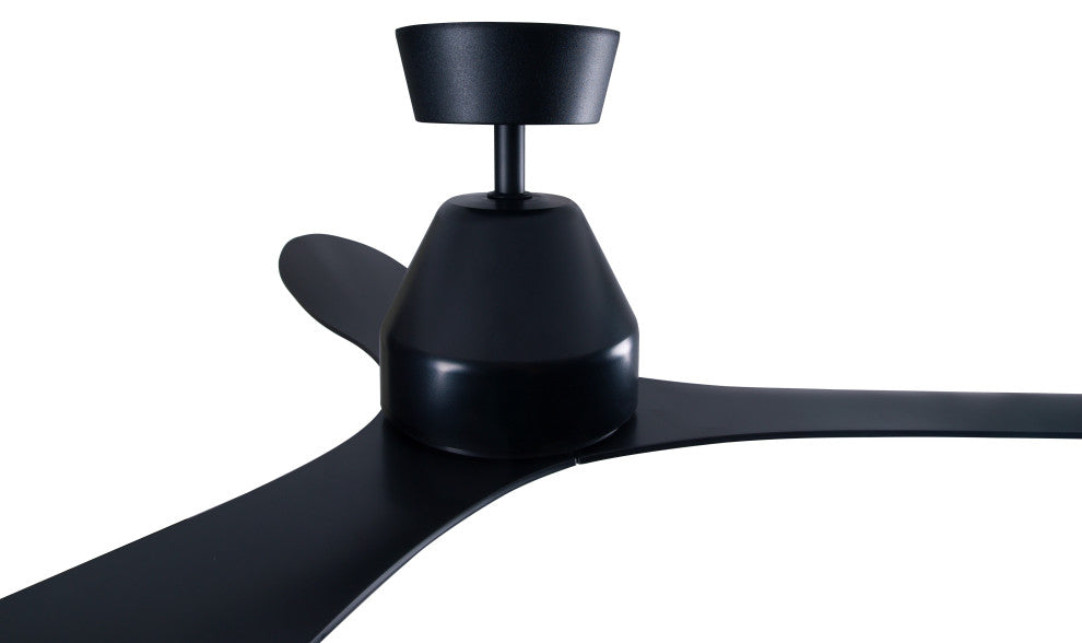 Lucci Air Whitehaven 56" Smart WiFi Controlled Indoor/Outdoor Ceiling Fan, Black