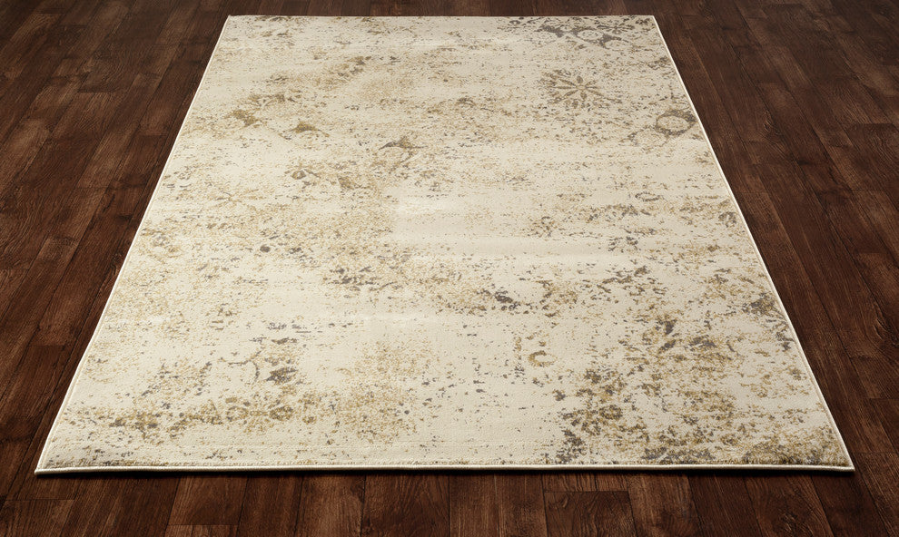 Karelia Cumulus Light Yellow 7'10" Round Area Rug