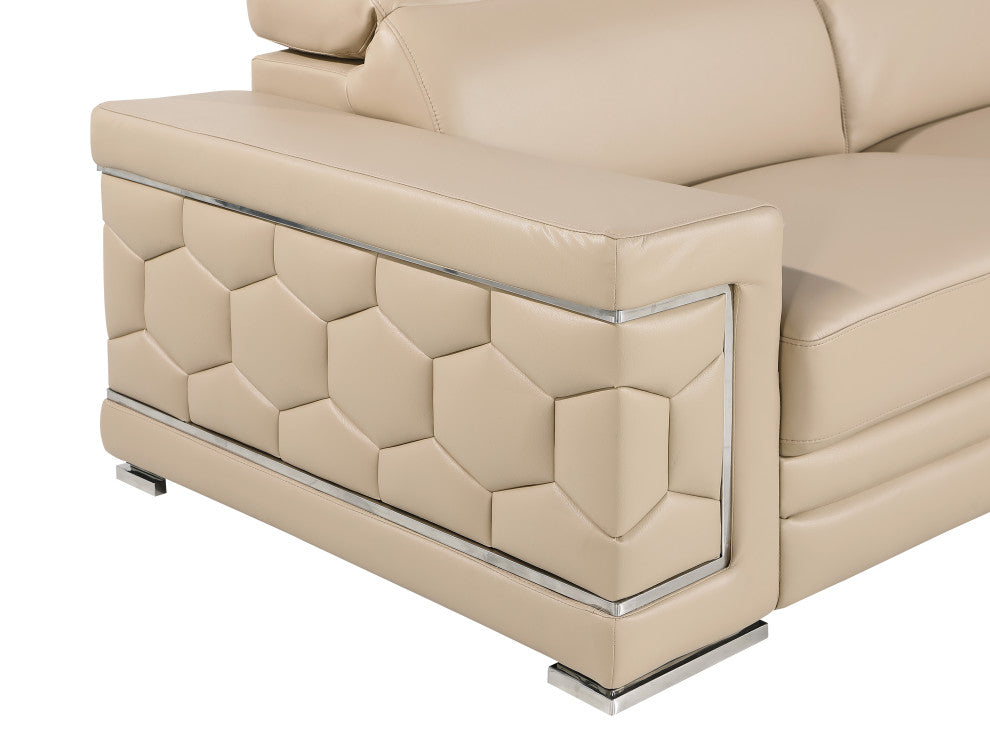 Oliver Genuine Loveseat, Beige