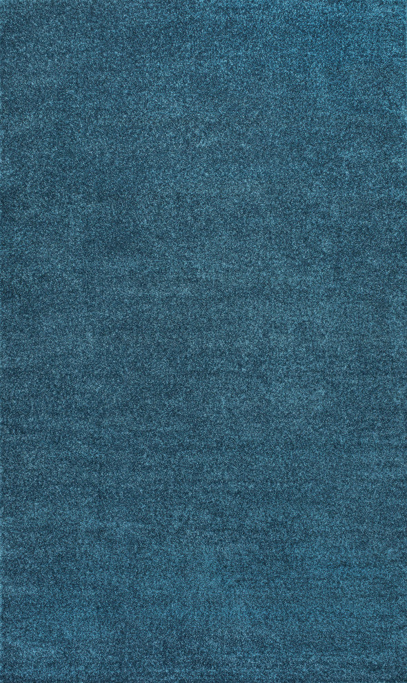 Haze Solid Low-Pile Turquoise 10 ft. x 14 ft. Area Rug