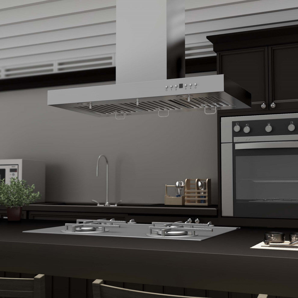 ZLINE 30 in. Island Range Hood, Stainless Steel, KE2i-30