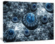 Blue Fractal Exotic Planet, Oversized Abstract Canvas Art Print, 60x40