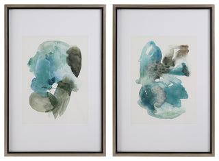 Blueprints Watercolor Prints, Set of 2"