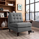 Gray Empress Upholstered Fabric Lounge Chair