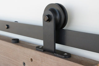 Modern French 4 Lite Cloud Barn Door, 36" X 96"
