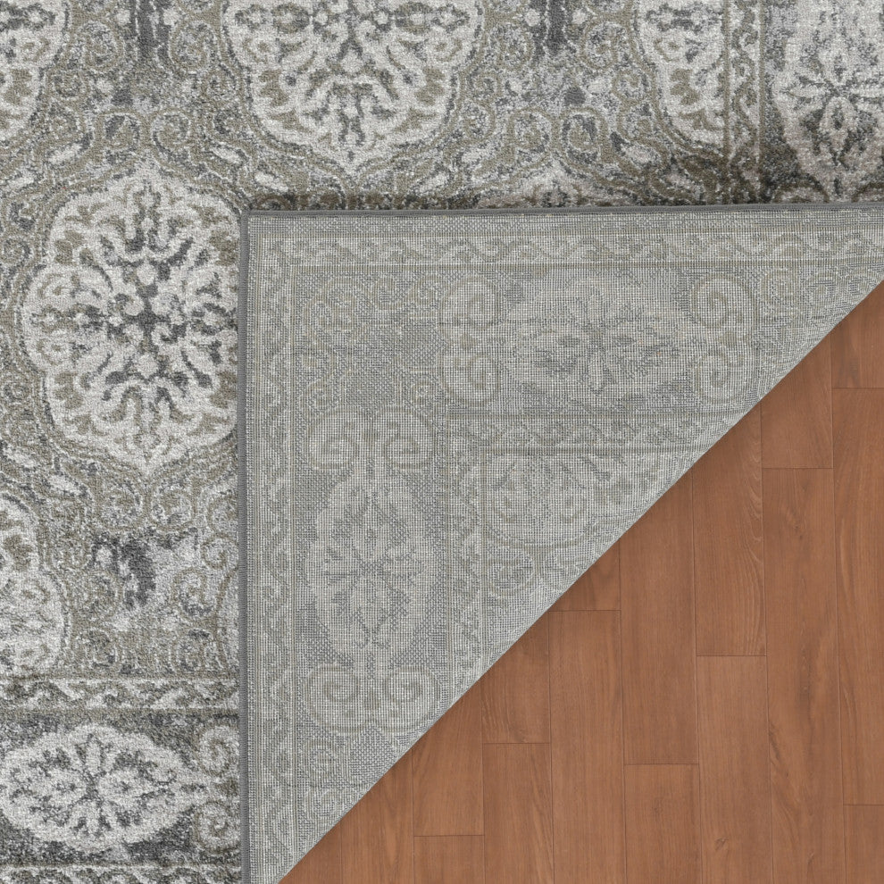 Alessana Banbury Bordered Area Rug, Walnut, 2'x3'