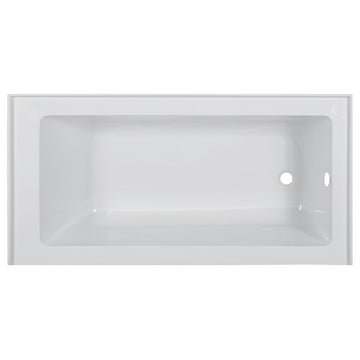 Acrylic Apron Soaking Bathtub, White, 54"x30", Left, Without Drain