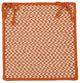 Colonial Mills Chair Pad Outdoor Houndstooth Tweed Orange Chair Pad