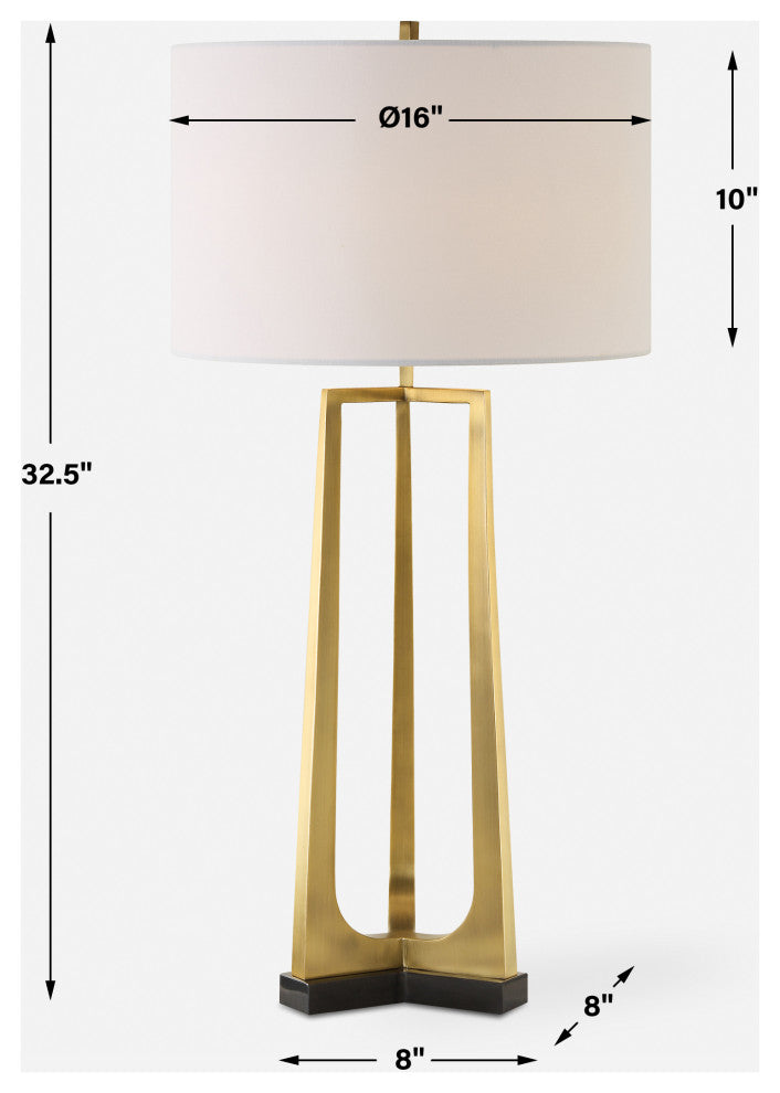 Uttermost Crossroads Brass Table Lamp