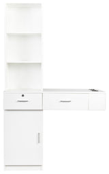 Gewnee simple hair desk, multi-layer storage, White