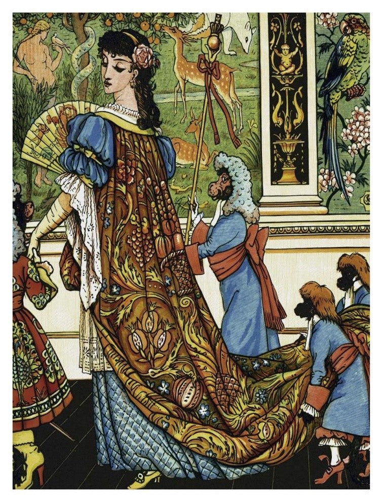 "Beauty and the Beast - Beauty" Digital Paper Print by Walter Crane, 26"x34"