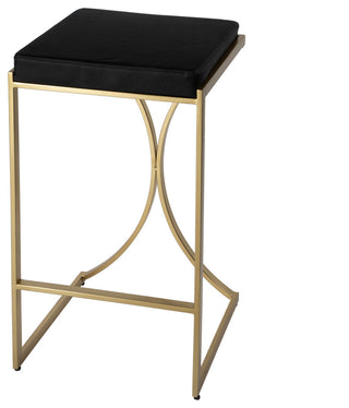 Natalya 31" Bar Stool, Black Leather