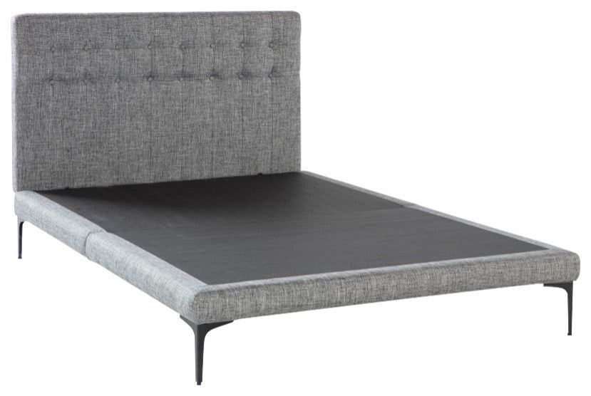 Stratton King Foundation & Headboard, Bell Basic Gray