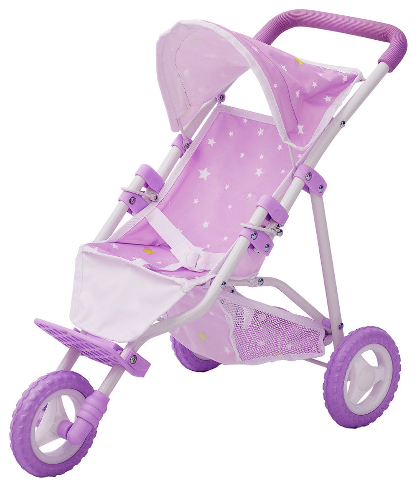 Baby Doll Jogging Stroller - Purple / Stars