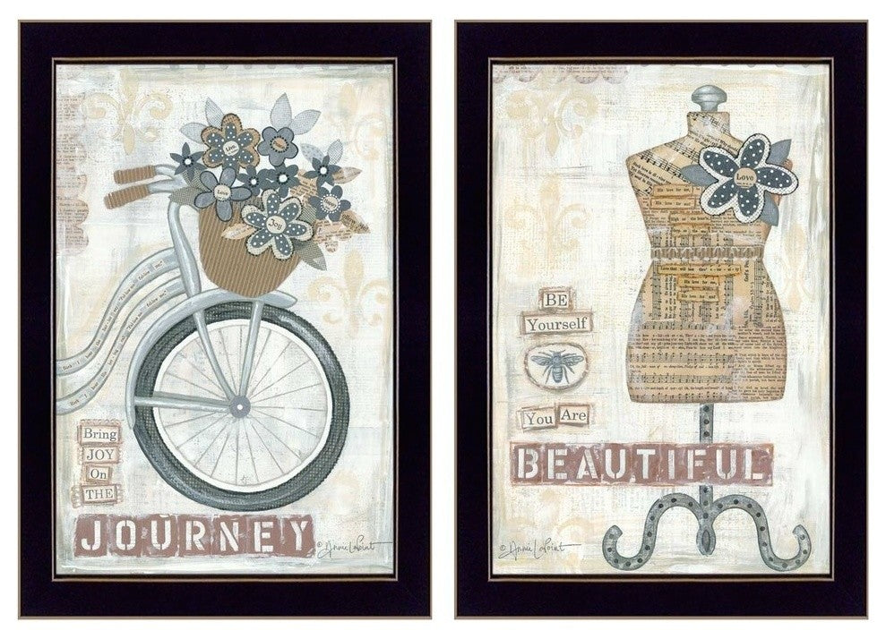 "Beautiful Journey" Collection By Annie LaPoint, Printed Wall Art, Black Frame