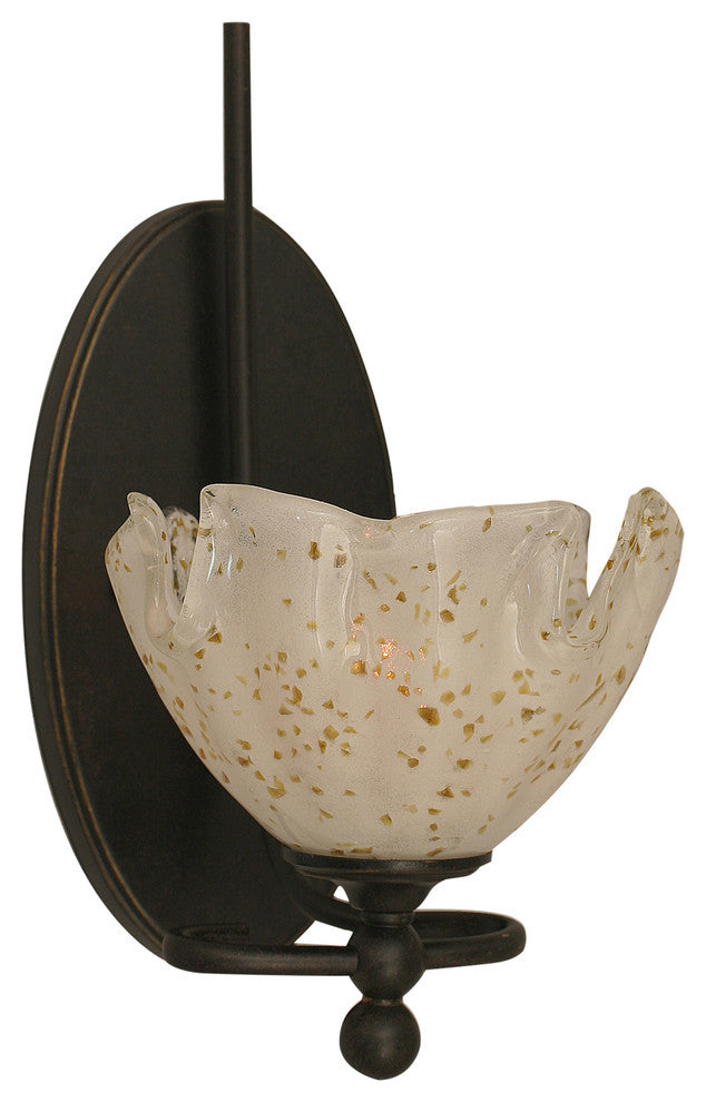 Capri 1-Light Wall Sconce, Gold Ice