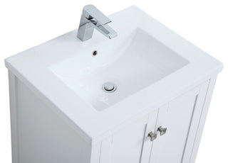24" Single Bathroom Vanity Set, White, White, 24