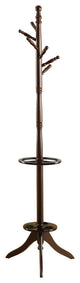HomeRoots 17" x 17" x 71" Cherry Wood Coat Rack With Umbrella Holder