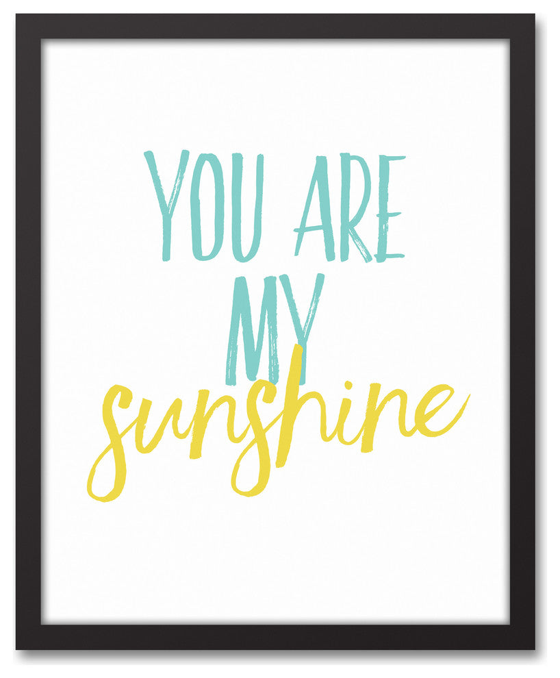 You Are My Sunshine 16x20 Black Framed Canvas