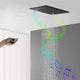 Remote Controlled Musical Matte Black Ceiling Shower System and 6 Body Jets
