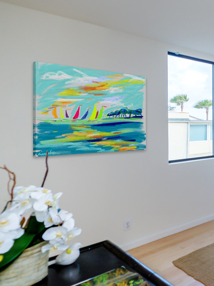 Marmont Hill, "Cap D Antibes" by Arthur Pina Painting on Wrapped Canvas, 24x16