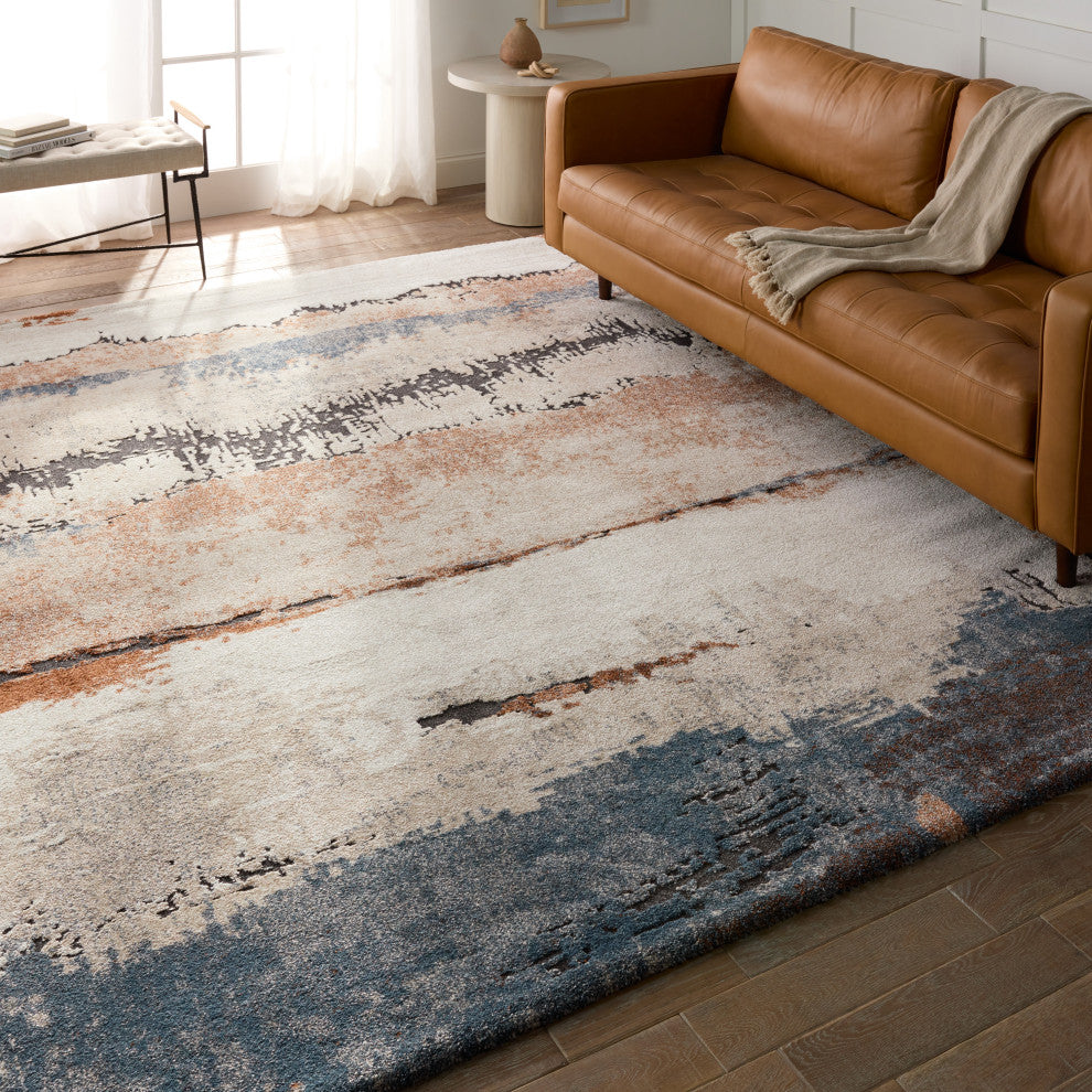 Jaipur Living Sobia Abstract Tan/ Blue Runner Rug 3'X10'