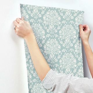 Block Print Damask Wallpaper