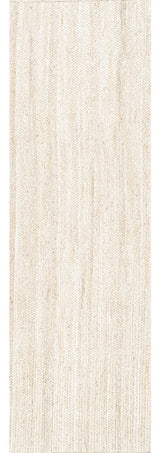 Nuloom Rigo Hand Woven Farmhouse Jute Area Rug, Off White 2'6"x16'