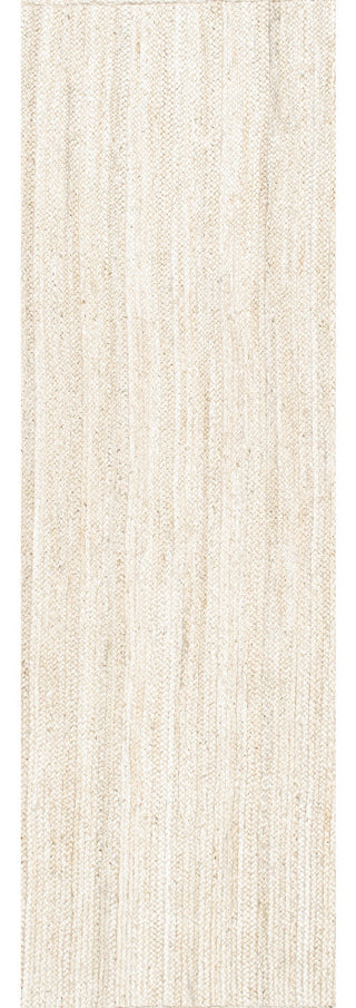 Nuloom Rigo Hand Woven Farmhouse Jute Area Rug, Off White 2'6"x16'