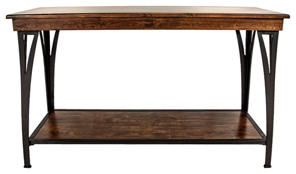 The District 50" Wide Sofa Back Table, Copper