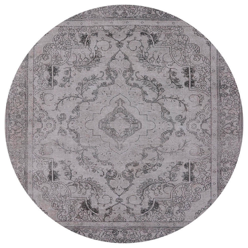 Ahgly Company Indoor Round Mid-Century Modern Area Rugs, 6' Round