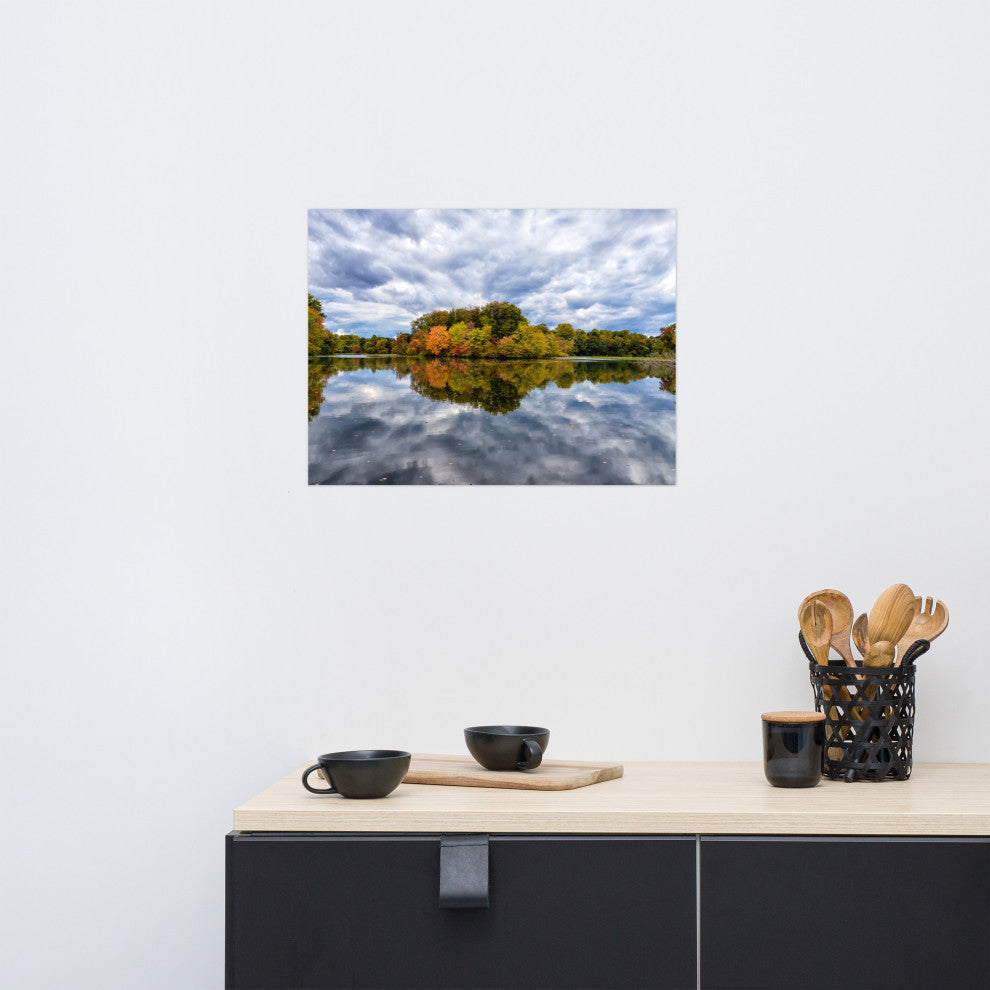 Autumn Reflections Landscape Photo Rural / Rustic Unframed Wall Art Print, 18" X 24"