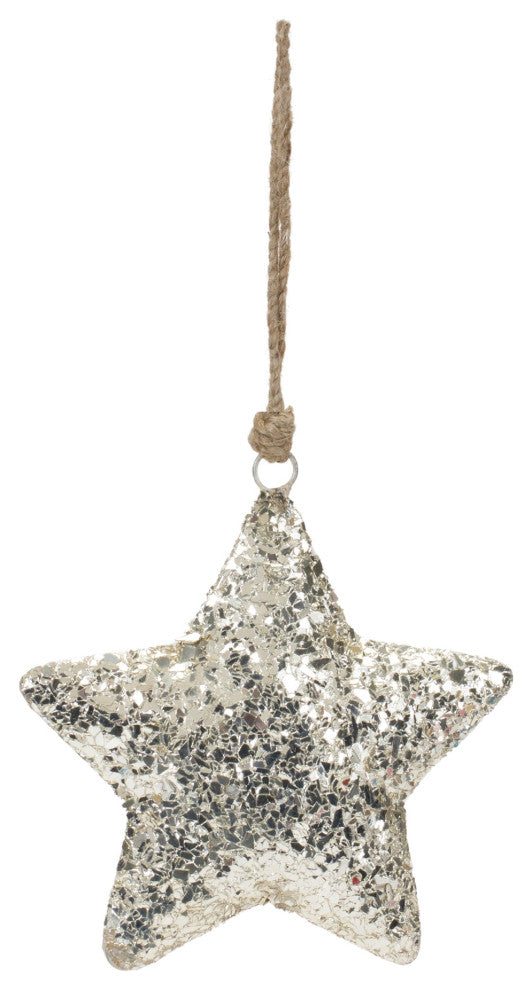 Mosaic Metal Star Ornament, Set of 4