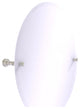 Carolina Frameless Oval Tilt Mirror with Beveled Edge, Satin Nickel