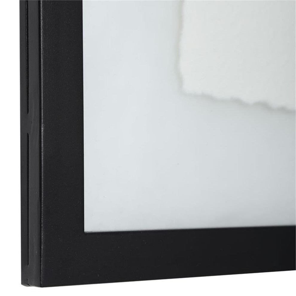 Uttermost Farmhouse Florals Iron Glass Cotton Prints in Black/White (Set of 9)