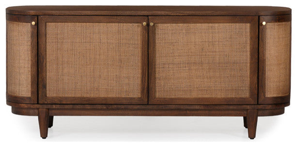 Canggu Cane Solid Wood Media Stand