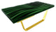 Modern Wave Coffee Table, Brown_Metal Profile_Brushed Bronze