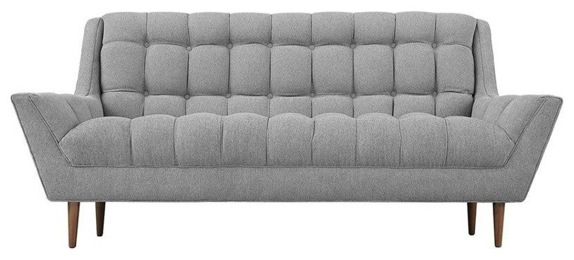 Modway Response Upholstered Fabric Loveseat, Expectation Gray