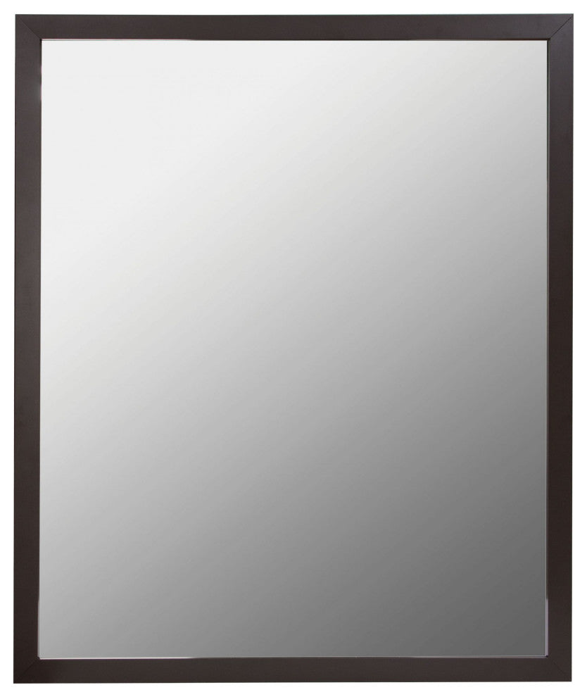Rectangular Aluminum Framed Wall Mounted Bathroom Mirror, Oil-Rubbed Bronze;, 30" X 36";