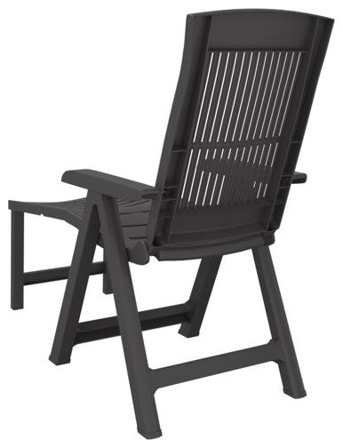 vidaXL Sun Lounger Patio Furniture Outdoor Lounge Chair Anthracite Plastic