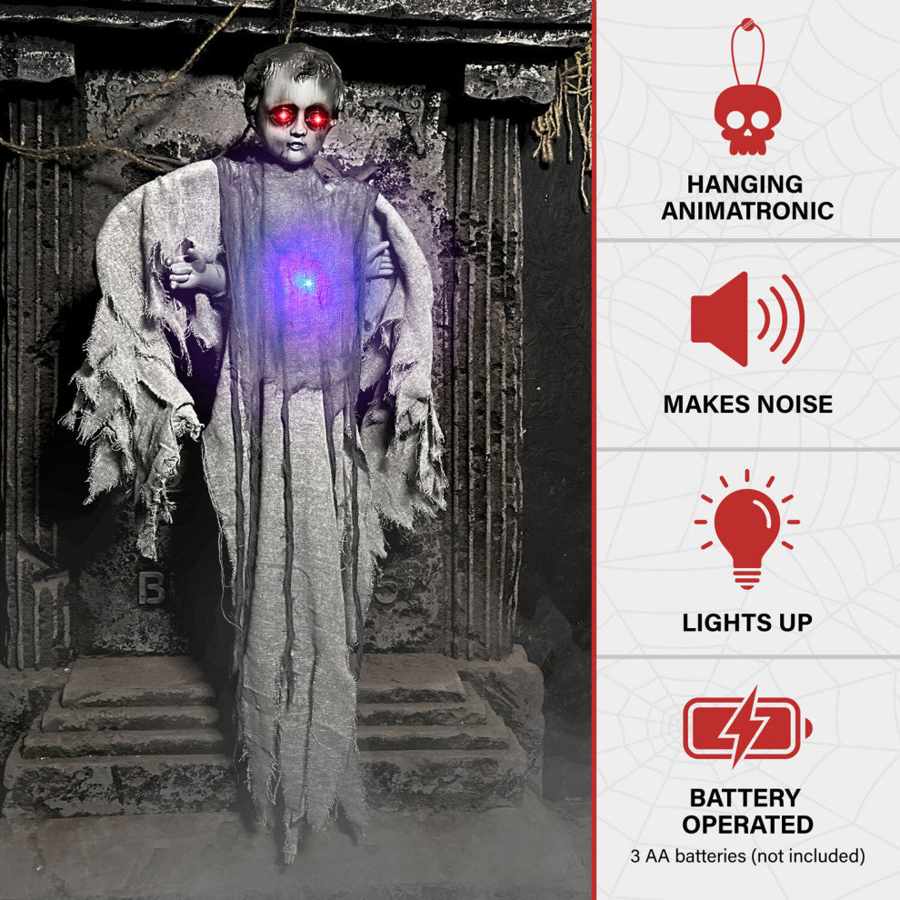 Animatronic Haunted Angel, Lights and Sound